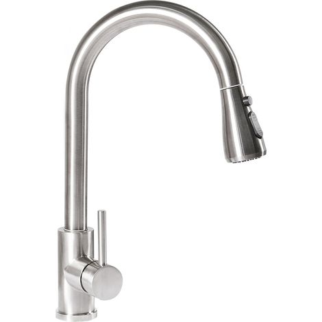 Kitchen Pull Out Tap PAIMUN Silver