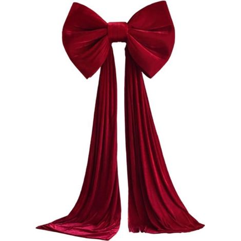 Nœud sapin Noël velours rouge – 61x259 cm, extra large – Décoratif – Pour fêtes (1/5)