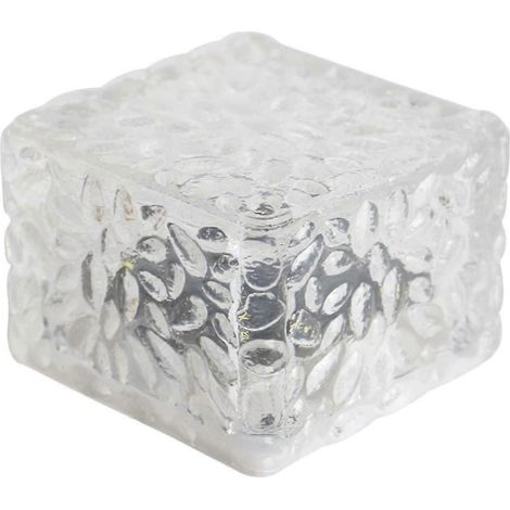 Lampadaire solaire en plastique, éclairage encastré pour allée, terrasse, jardin, extérieur, LED blanc froid, effet brique (1/5)