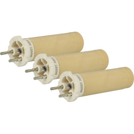 vhbw 3x Elemento calefactor reemplaza Leister 142.717 para pistola de soldadura - 1550 W, Cerámica, 2,6 x 9,1 cm (1/4)