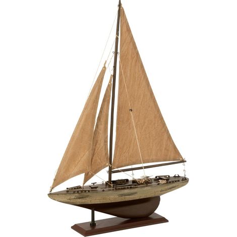 Voilier Déco en Bois "Harrison" 59cm Marron