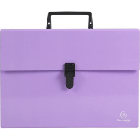 Valisette - Trieur - 18 compartiments - 32 x 24 cm - A4 - Mauve - Exacompta (1/4)