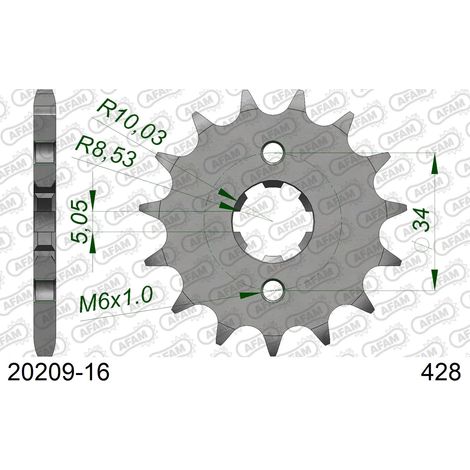 Pignon AFAM 20209-16 HONDA