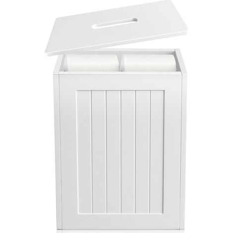 Wooden Bathroom Bedroom Cabinet Shelf Cupboard Storage Unit Free Standing Floor (1/5)