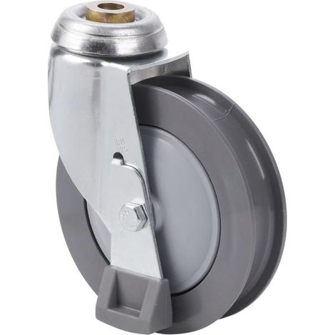 rueda giratora agujero m12 c/patas 20mm125-meb poliur.gris acanalada bolas (1/2)