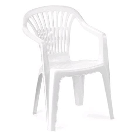Sedia Da Giardino In Resina mod. Ischia con Braccioli Impilabile BIANCA