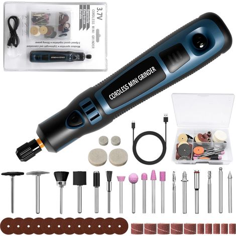 Elektrischer Gravierstift, 3 Geschwindigkeitsstufen, 50 Aufsätze, USB-Akku, zum Gravieren, Polieren und für DIY-Projekte (1/5)
