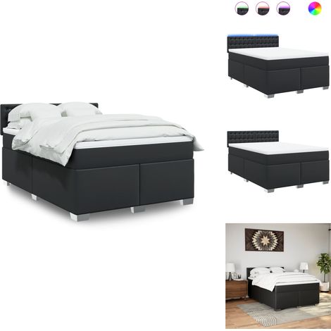 Sommier à lattes de lit avec matelas Noir 160x200 cm - Sommier À Lattes De Lit - Sommiers À Lattes De Lit - Lit - Meuble De Chambre À Coucher (1/5)