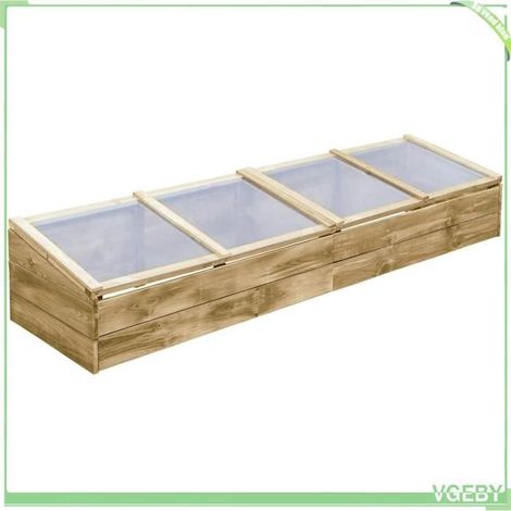 Serre de jardin - FAFEICY - 3055328 - Bois de pin imprégné - 200x50x25/35 cm - Lot de 2