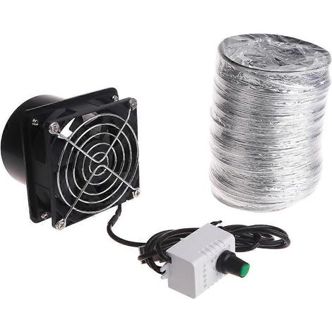 Ventilateur d'extraction USB pour conduit d'air, souffleur d'air, extracteur de fenêtre, WC, cuisine, tuyau de 6 m