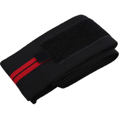 Support De Poignet Compression Ajustable Avec Boucle Pouce Pour Musculation Et Sport - Noir Et Rouge - 1 Pièce (1/2)