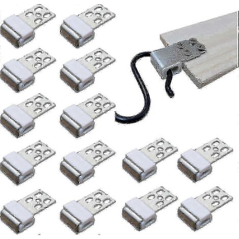 Lot de 30 clips métalliques pour ressorts de canapé, avec 5 trous, compatibles avec les pièces de rechange pour la réparation de meubles rembourrés. (1/5)