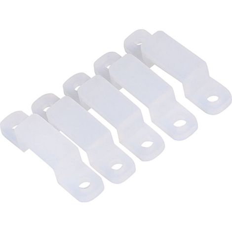 Clips de fixation en silicone de 12 mm pour rubans LED RGB 3528, 5050 et 1210 (100 pièces) (1/5)