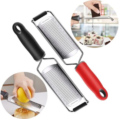 Râpe à fromage professionnelle en acier inoxydable, à main, pour la cuisine, le chocolat, les épices, ustensiles et accessoires de cuisine, poignée ergonomique. (1/5)