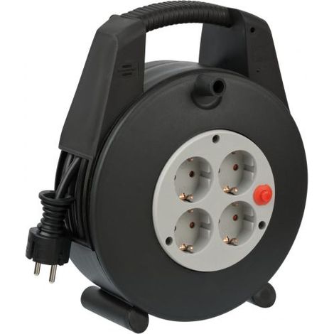 Brennenstuhl Vario Line carrete de cable negro 15 metros
