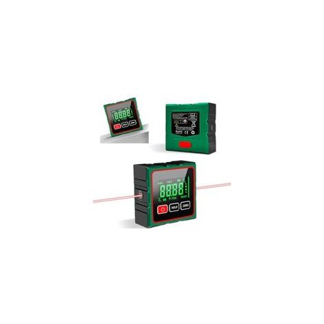 Niveau Electronique, Inclinomètre Numérique, avec Fonction Laser Écran LCD Étanche d'Angle Digital 4 Faces Magnétiques Niveau à Bulle pour Menuiserie Travail du Bois Construction (1/5)