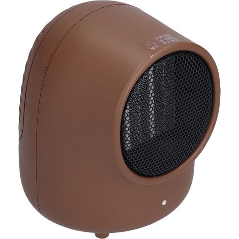 Radiateur de bureau portable 500W, chauffage électrique PTC céramique pour salle de bain ou bureau, prise CN 220V, couleur marron caramel