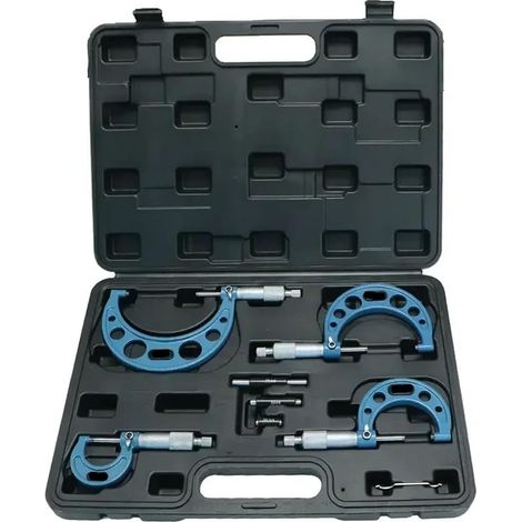 Micromètre Ensemble de micromètres extérieurs 0-25 mm 25-50 mm 50-75 mm 75-100 mm 0,01 mm Micromètre Jauge Micromètre Outils de mesure (1/5)