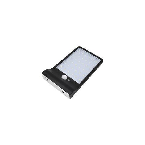 Lampe Solaire Exterieur 48 LED Détecteur de Mouvement Lumière Dimmable avec Télécommande Sans Fil Étanche Lampe Solaire pour Porte Couloir Patio Fence sans Pôle（Noir ）