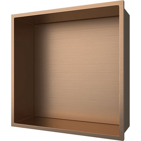 Aloni Wandnische Edelstahl Kupfer gebürstet rostfrei 305x305x100mm (1/5)