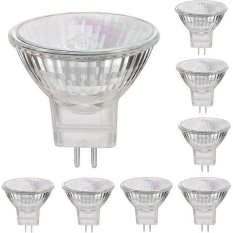 Ampoules halogènes MR11 - - MR11 GU4 - 35W 12V - 2800K blanc chaud - pack de 8 (1/5)