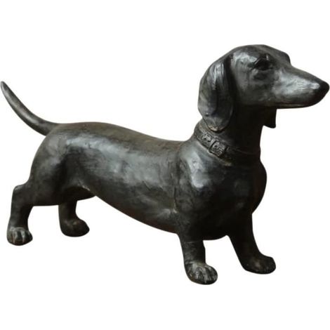 Dackel-Dekoration, Dackel-Figur aus Kunstharz für Hundeliebhaber, Gartendekoration (1/4)