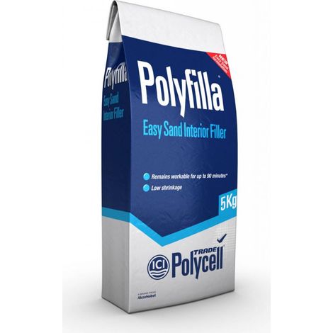 Polycell Trade Easy Sand Polyfilla - Interior Filler - 5 Kg (1/2)