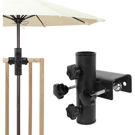 Support de parasol universel pour balustrade de balcon, support de parasol pour balustrade carrée (1/5)