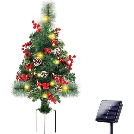 Nouvelle lampe solaire de Noël pour arbre de Noël avec prise au sol (1/5)