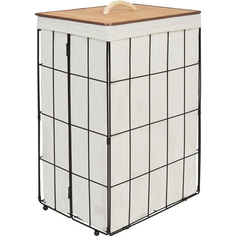 Basket MIRISSA Metal Black 72 L (1/5)
