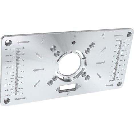 Plaque de finition multifonctionnelle en aluminium pour table de défonceuse, outil de travail du bois