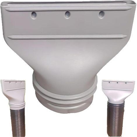 Adaptateur tuyau climatiseur mobile – Raccord plat pour tuyau d’échappement, Compatible avec Tuyaux de 13/15cm, pour Fenêtre et Porte, Kit de Ventilation