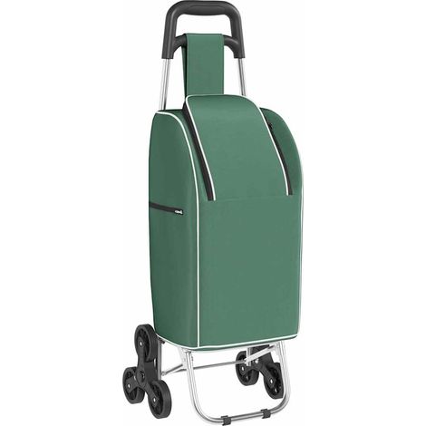 Carro de compras Manual Verde 39.5 x 36 x 92.5 cm Tela Oxford vidaXL (1/5)
