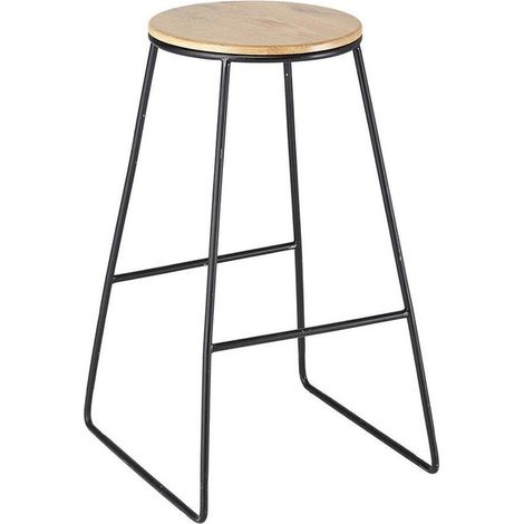Taburete de bar Anna, negro, 70 cm de altura. SANS MARQUE