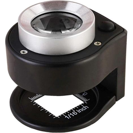 Loupe 30x avec table lumineuse, loupe portable en métal (1/4)