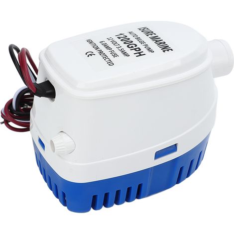 Automatische Tauchpumpe für Bilgenwasser für Boote, 12 V, Kunststoff, mit Schwimmerschalter, Fördermenge 1200 GPH (454 l/h). Bootszubehör. (1/4)