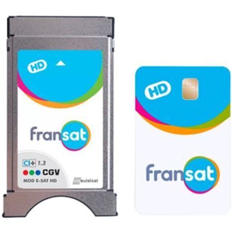 Module lecture de carte - CGV - CI+ 1.3 HD - Carte Fransat PC7 HD - Satellite numérique - HD