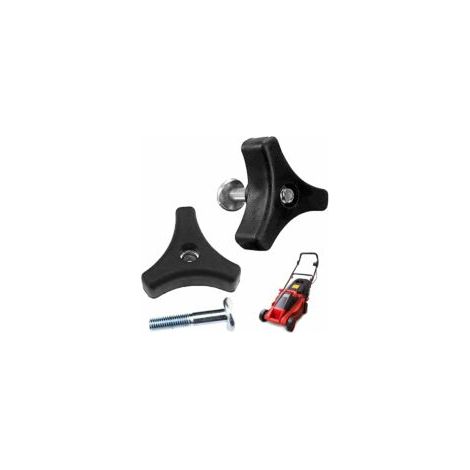 2 pcs Poignée de Tondeuse,Vis de Poignée Triangulaire pour Tondeuse à Gazon,Boulon de Poignée de Tondeuse à Gazon,Tondeuse à Gazon Accessoires,Boulon pour Tondeuse à Gazon,écrou à Ailettes