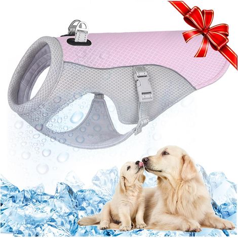 Gilet/Manteau rafraichissant en Maille Respirante pour Chien - Veste d’été fraîche, Confortable, réglable, avec Bande réfléchissante - Convient pour Les Chiens de Petite, Moyenne et Grande (1/5)