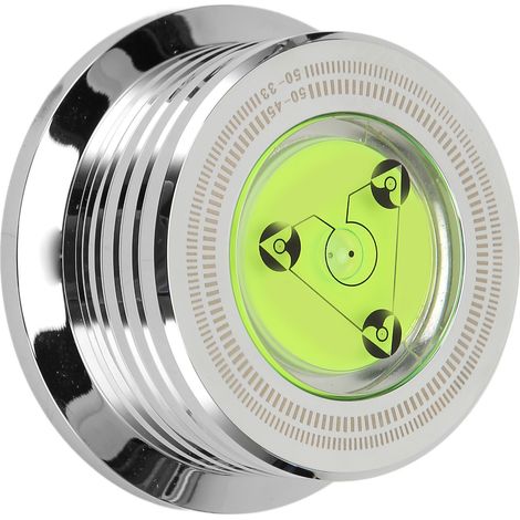 Stabilisateur de Poids pour Platine Vinyle Professionnel 50Hz 45tr/min avec Niveau et Mesure de Vitesse Argent (1/5)