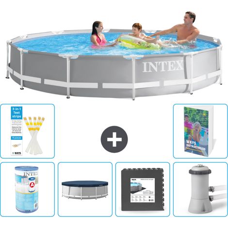 Prism Frame Pool Rund - 366x76 cm - 7-teilig S41