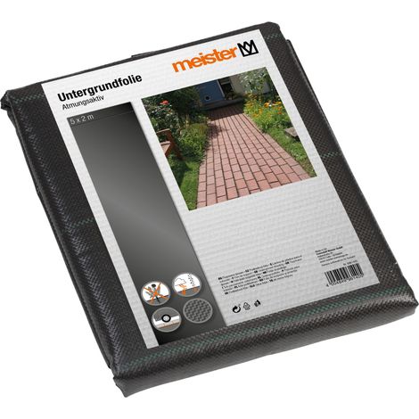 Meister Unterbodengewebe 5 x 2 m - 120 g/m² - PP - schwarz - Zur Stabilisierung von Untergründen