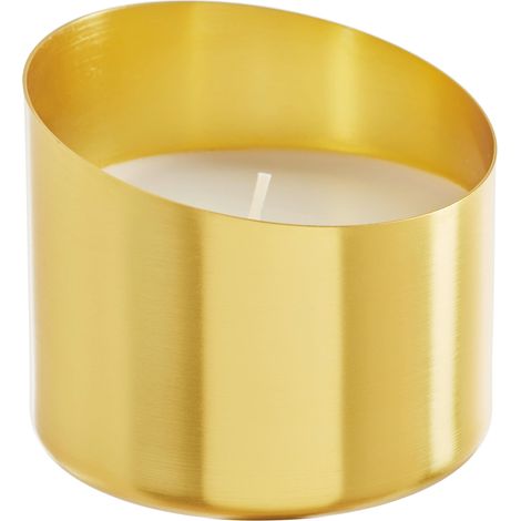 Mömax Kerze im Topf Mavie in Weiß/Goldfarben