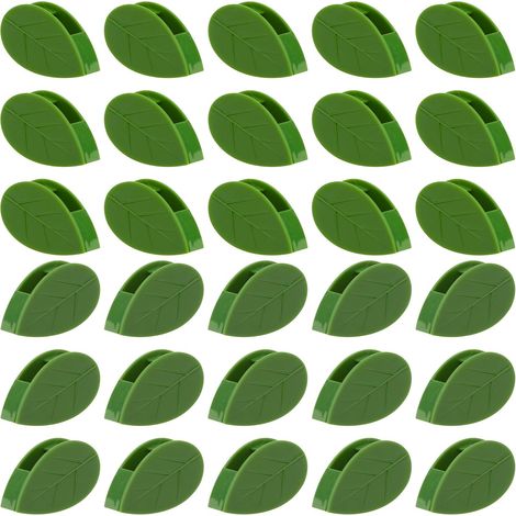 30 Stück Pflanzenklammern für Kletterpflanzen, selbstklebende Pflanzen-Wandklammern, unsichtbare Rankenhalter in Blattform für Heimdekoration und Kabelbinder-Draht-Organizer (1/5)