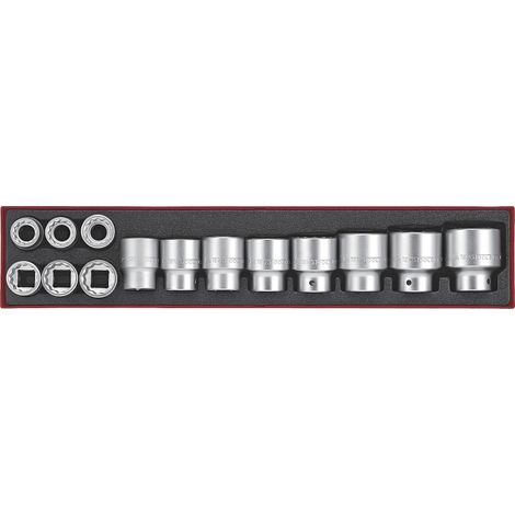 Set de douilles Ttx4 tray 3/4 de 7/8 à 17/8 12 pans 14 pièces Teng Tools TTX34AF (1/2)