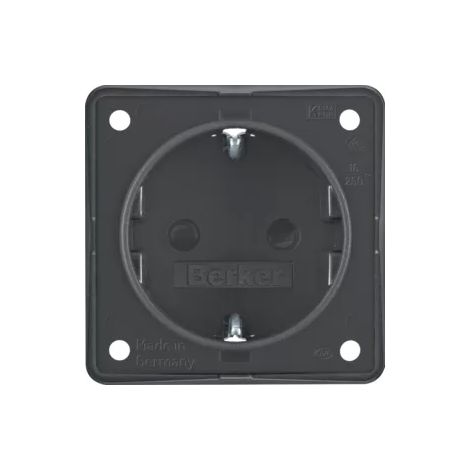 Integro Flow Schuko-Steckdose mit Kontaktkappen, anthrazit matt 947792505 (1/2)