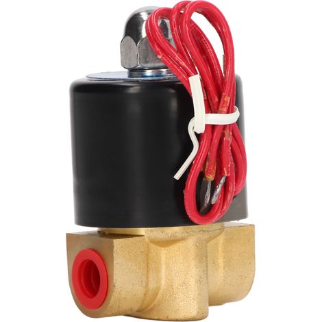 Messing-Magnetventil 2W025-08, normalerweise geschlossen, 1/4 Zoll, 2-Wege, 2-Positionen, für Wasser, 220 V (1/5)