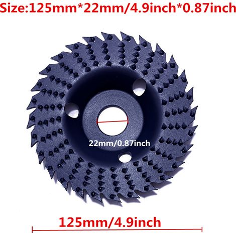 Meule dentelée (bleu foncé) Outils de menuiserie pour le ponçage et le façonnage de disques pointus, de surfaces courbes, de surfaces biseautées, meuleuses d'angle, roues de polissage et plateaux à th (1/5)