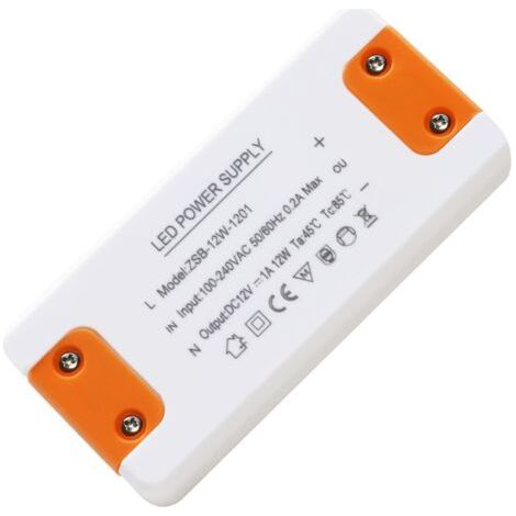 Transformateur 220V 12V LED 12W, LED Driver alimentation 12v 12w 1A, led driver 12v, convertisseur 220v 12v, Convertisseur De Tension AC à DC Adaptateur Transfo Constante pour G4, GU5.3, MR11, MR16