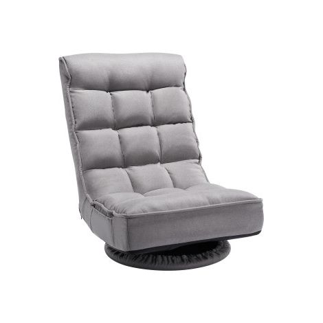 Chaise de sol pivotante à 360° fauteuil de sol avec dossier (1/5)